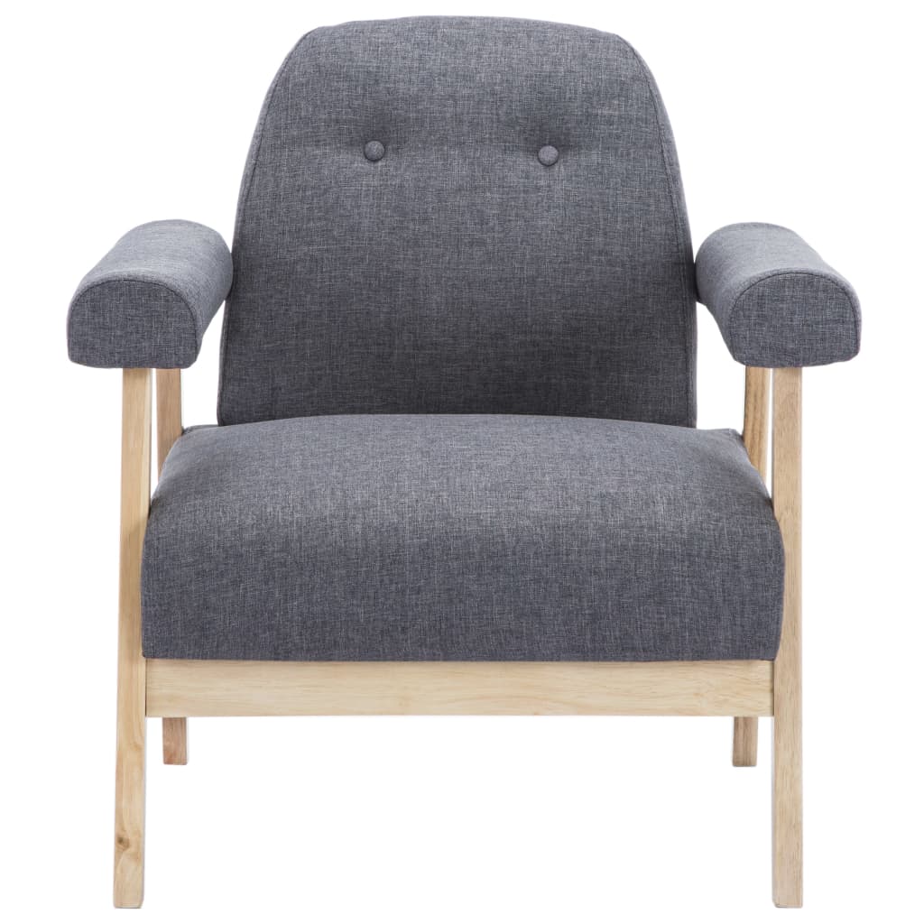 

vidaXL Fauteuil stof donkergrijs