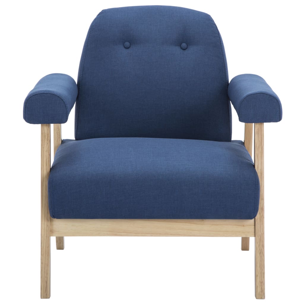 vidaXL Fauteuil stof blauw