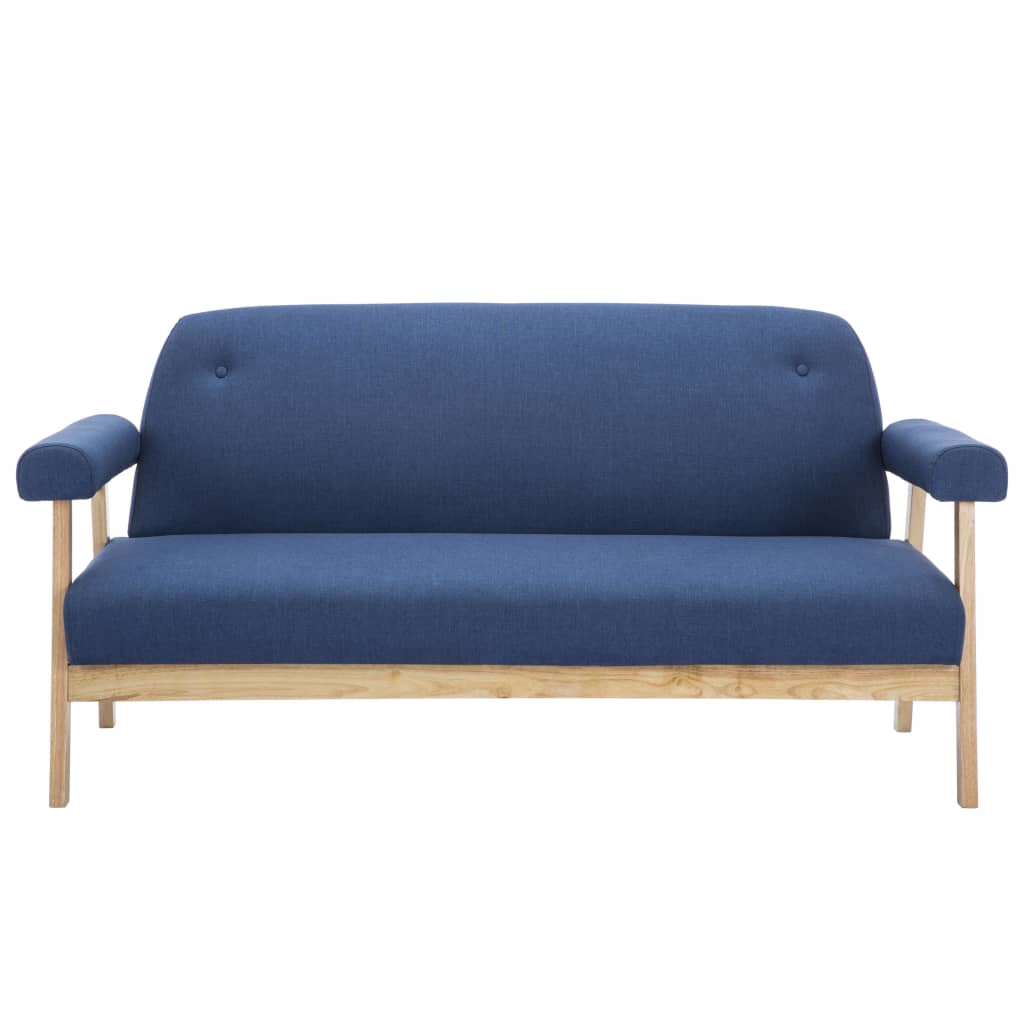 vidaXL 3-Sitzer-Sofa Stoff Blau