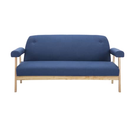 vidaXL 3-Sitzer-Sofa Stoff Blau