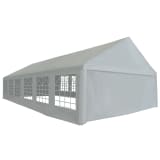 vidaXL Tenda para festas PE 6x12 m cinzento
