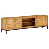 vidaXL TV Cabinet Solid Mango Wood 140x30x40 cm
