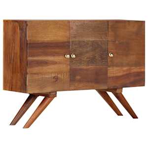 Příborník hnědý 100 x 30 x 75 cm masivní recyklované dřevo
