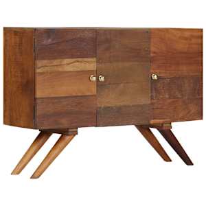 Příborník hnědý 100 x 30 x 75 cm masivní recyklované dřevo - obrázek 12