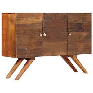 Příborník hnědý 100 x 30 x 75 cm masivní recyklované dřevo - obrázek 13