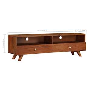 TV stolek 140 x 30 x 40 cm masivní recyklované dřevo - obrázek 7