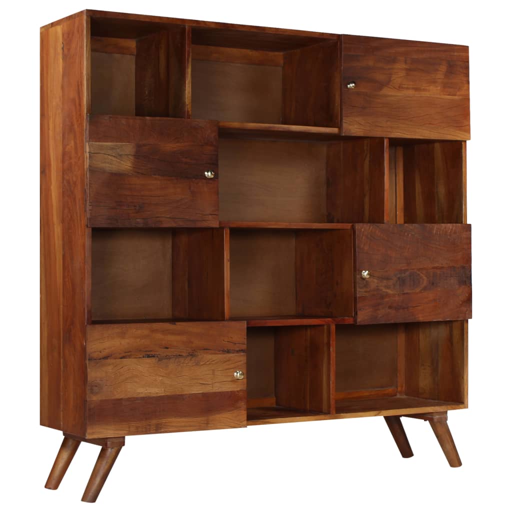 Hoge kast 150x40x152 cm massief gerecycled hout - Afbeelding 7