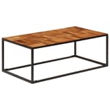 vidaXL Stolik kawowy z drewna akacjowego i stali, 110x40x60 cm