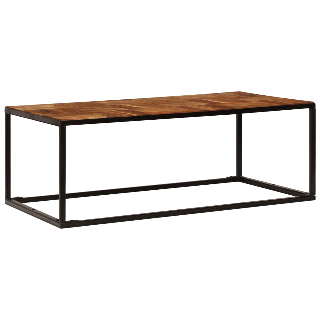 

vidaXL Salontafel 110x60x40 cm massief acaciahout en staal