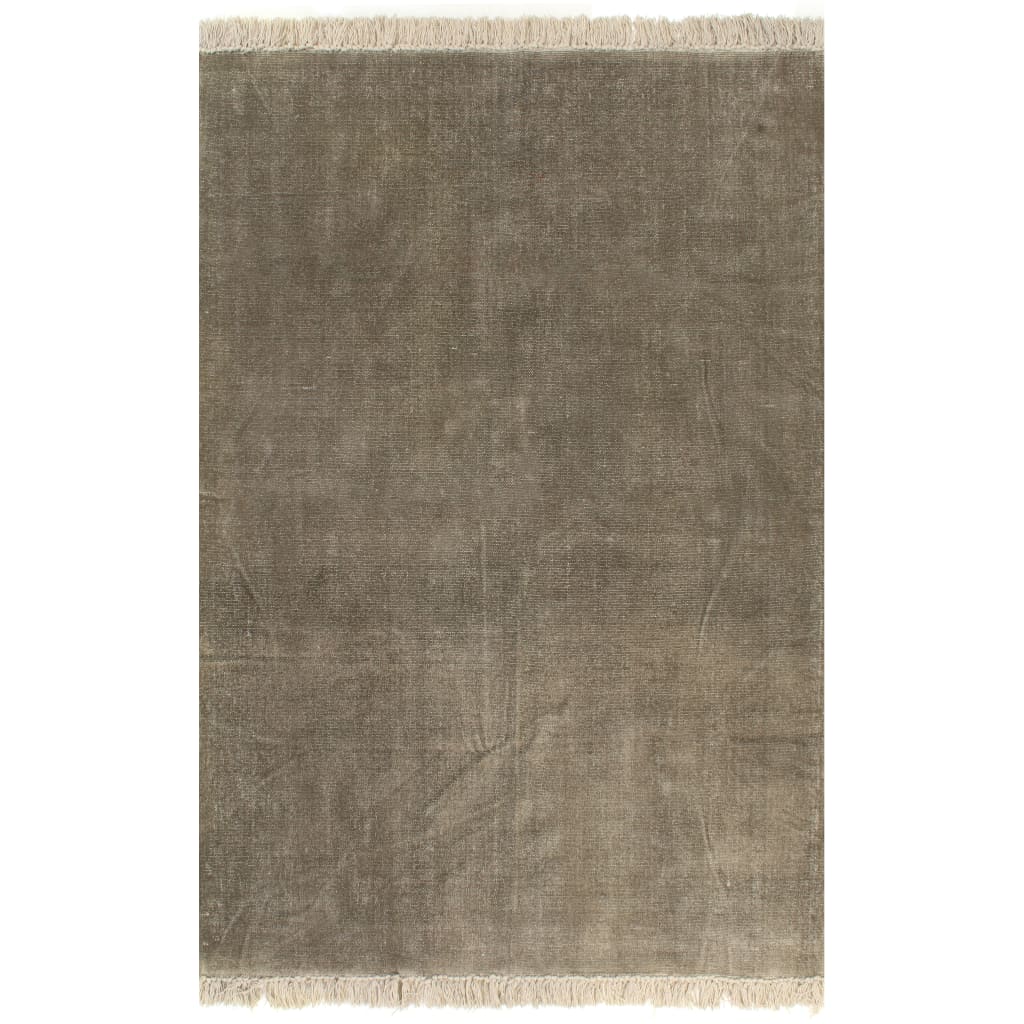 vidaXL Kilim matto puuvilla 200×290 cm ruskeanharmaa