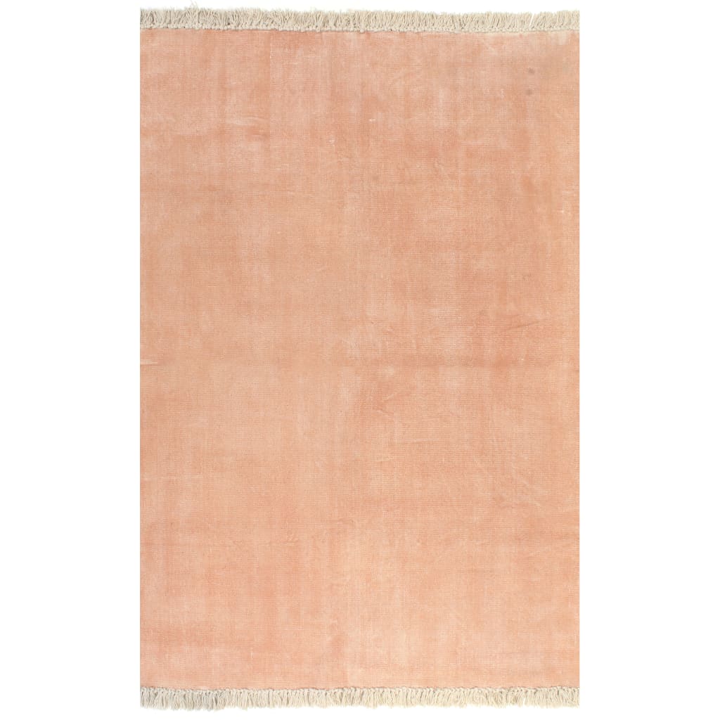 vidaXL Kilim matto puuvilla 120×180 cm vaaleanpunainen