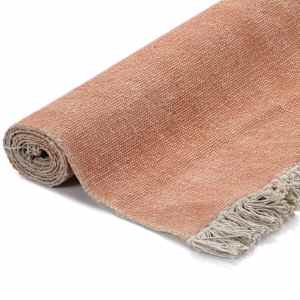 vidaXL Kilim Rug Cotton 160x230 cm Pink