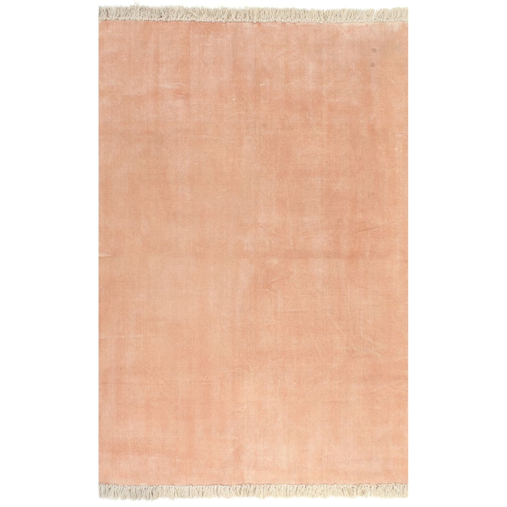 vidaXL Kilim matto puuvilla 200×290 cm vaaleanpunainen