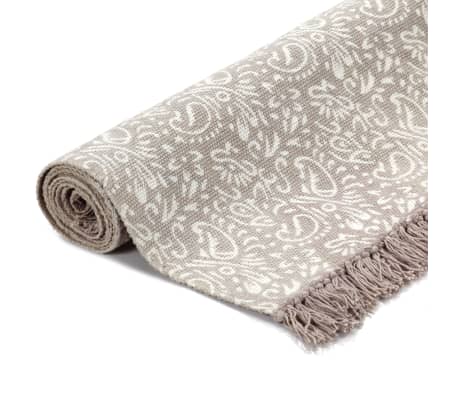 vidaXL Κιλίμι με Σχέδια Taupe 120 x 180 εκ. Βαμβακερό