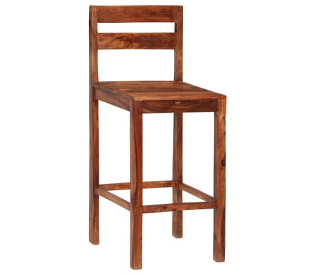 vidaXL Chaises de bar 2 pcs Marron Bois solide de Sesham vidaXL Chaises de bar 2 pcs Marron Bois solide de Sesham