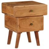 vidaXL Nightstand Solid Acacia Wood 40x35x49 cm