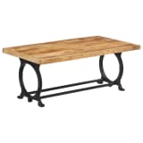 vidaXL Jídelní lavice 110 x 45 x 47 cm masivní mangovník a litina