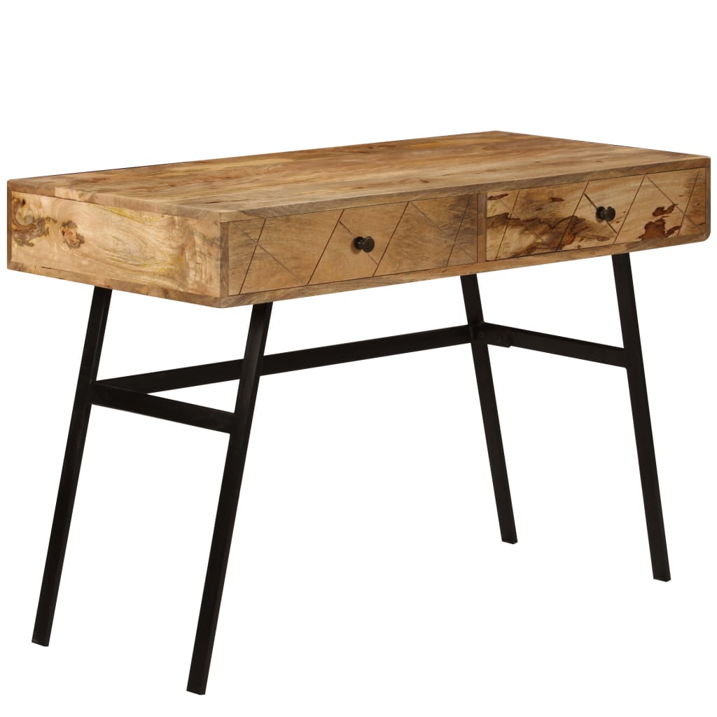 Psací stůl se zásuvkami 110 x 50 x 76 cm masivní mangovník - obrázek 17