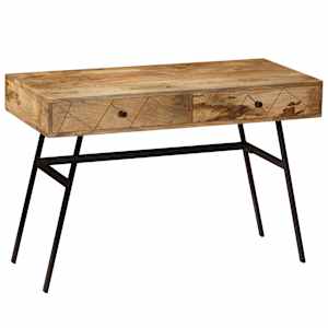 Psací stůl se zásuvkami 110 x 50 x 76 cm masivní mangovník - obrázek 13