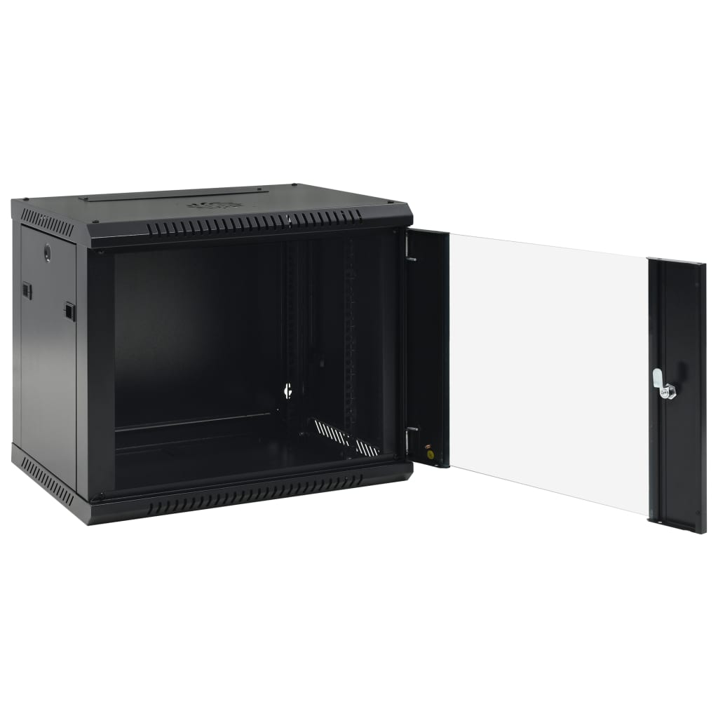 vidaXL 9U Wall Mounted Network Cabinet 19" IP20 600x450x500 mm