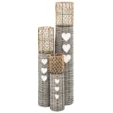 vidaXL Bougeoirs 3 pcs Osier