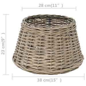 Stínítko na lampu z ratanu 38 x 23 cm přírodní - obrázek 4