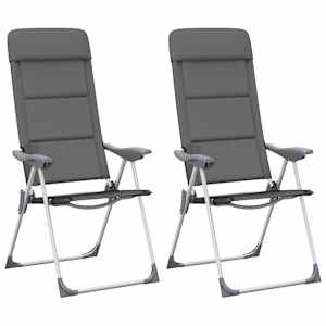 vidaXL matkatoolid 2 tk, hall, 58 x 69 x 111 cm, alumiinium