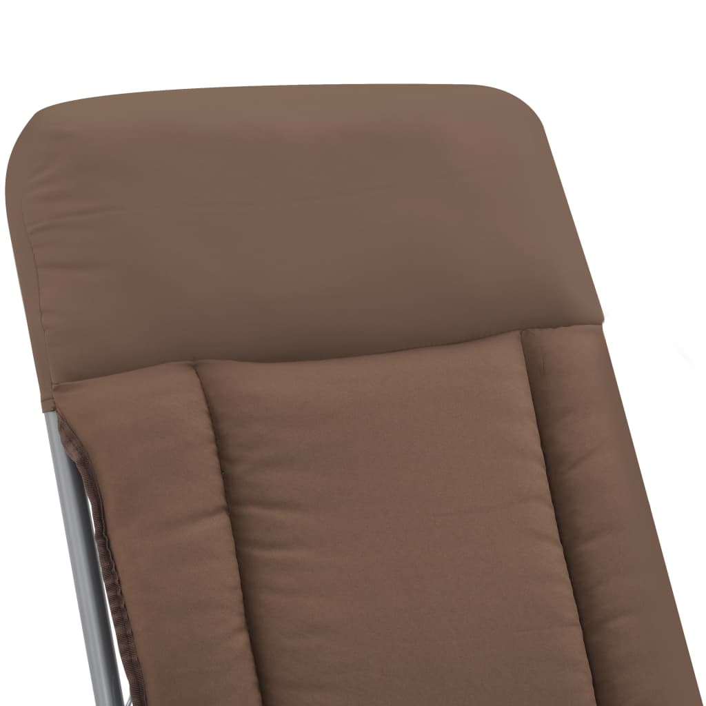2 db barna összecsukható kerti szék párnával 