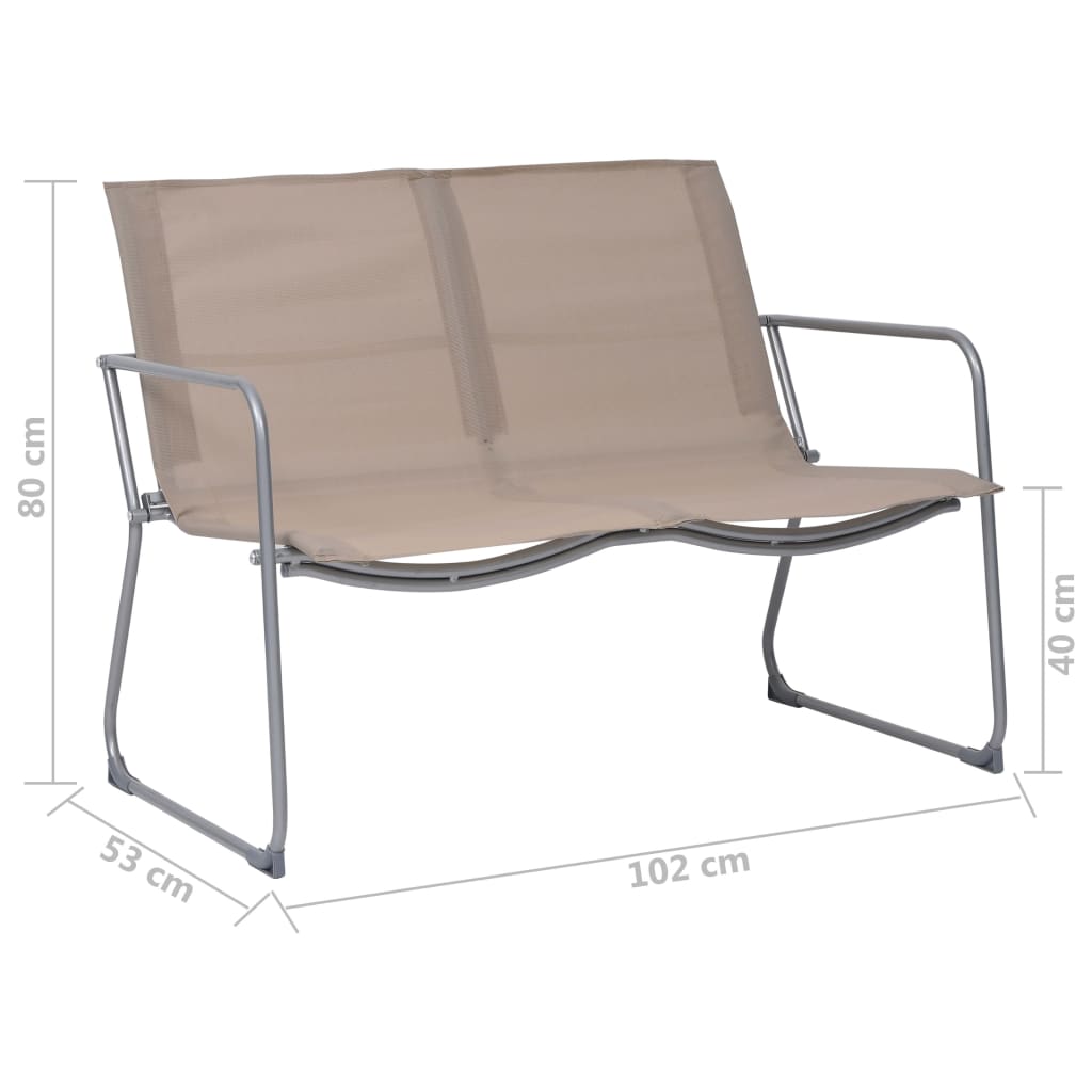 4dílná zahradní sedací souprava textil a ocel taupe - obrázek 14
