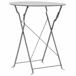 3dílný bistro set ocelový černý - obrázek 3
