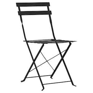3dílný bistro set ocelový černý - obrázek 6