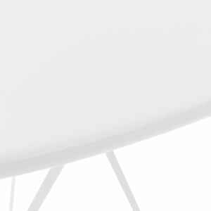 3dílný bistro set ocelový bílý - obrázek 3