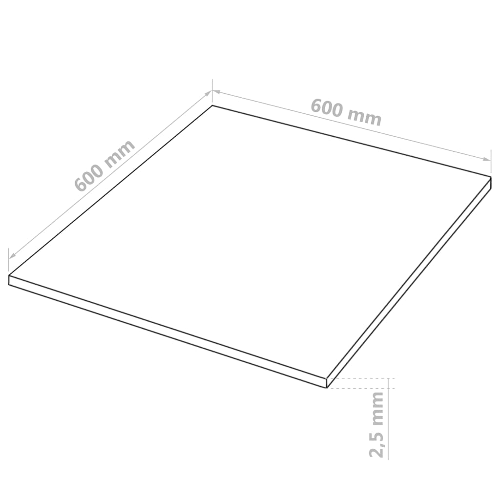 10 db négyzet alakú MDF-lap 60x60 cm 2,5 mm 