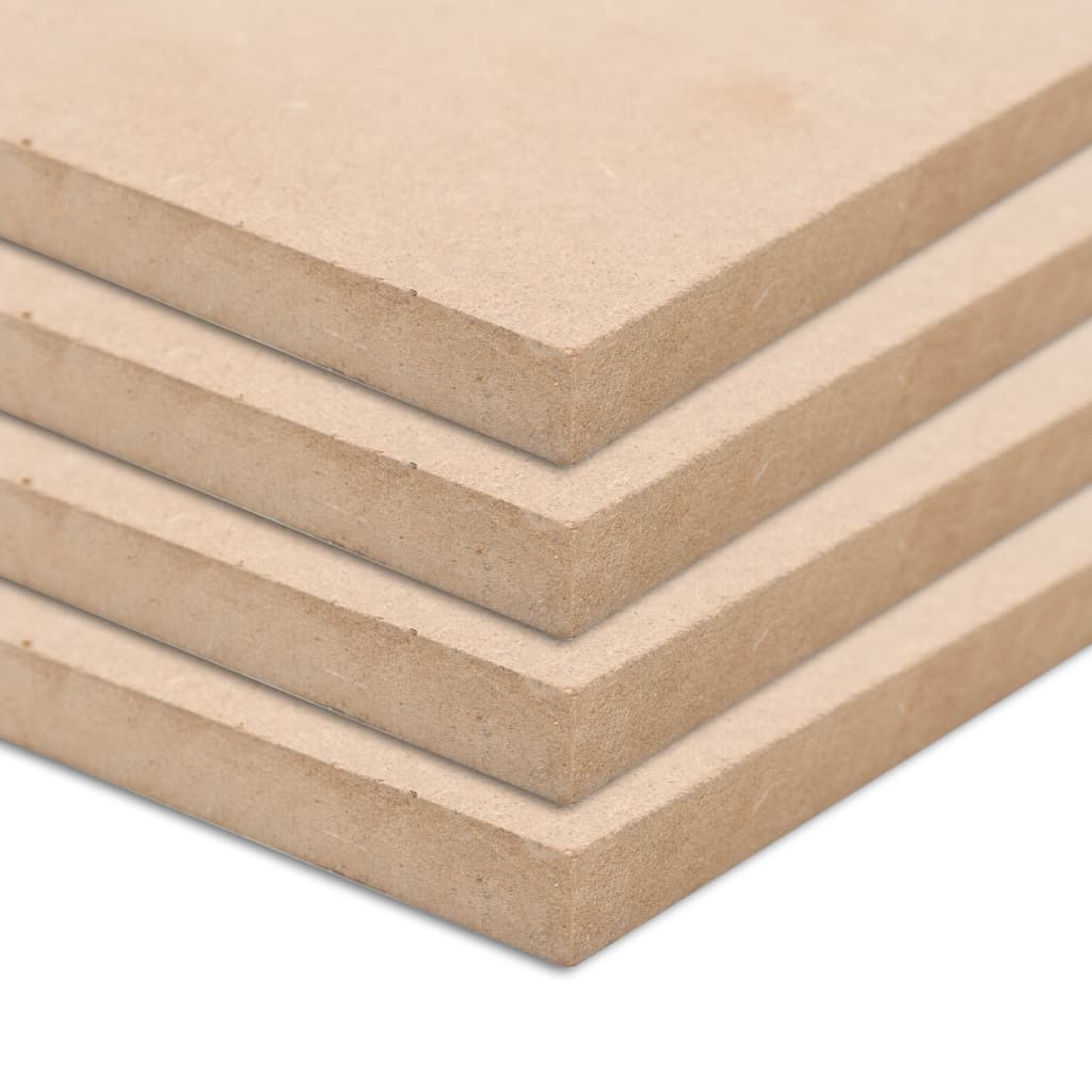 vidaXL Plaques de MDF 4 pcs Carré 60x60 cm 25 mm