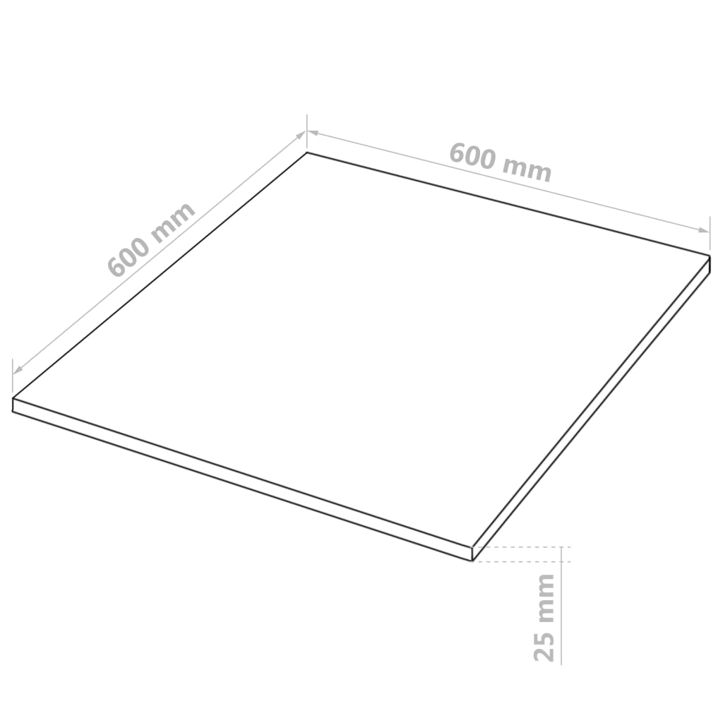 4 db négyzet alakú MDF-lap 60x60 cm 25 mm 