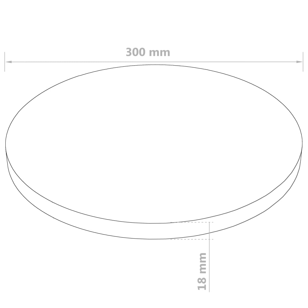 vidaXL Ploča za stol od MDF-a okrugla 300 x 18 mm