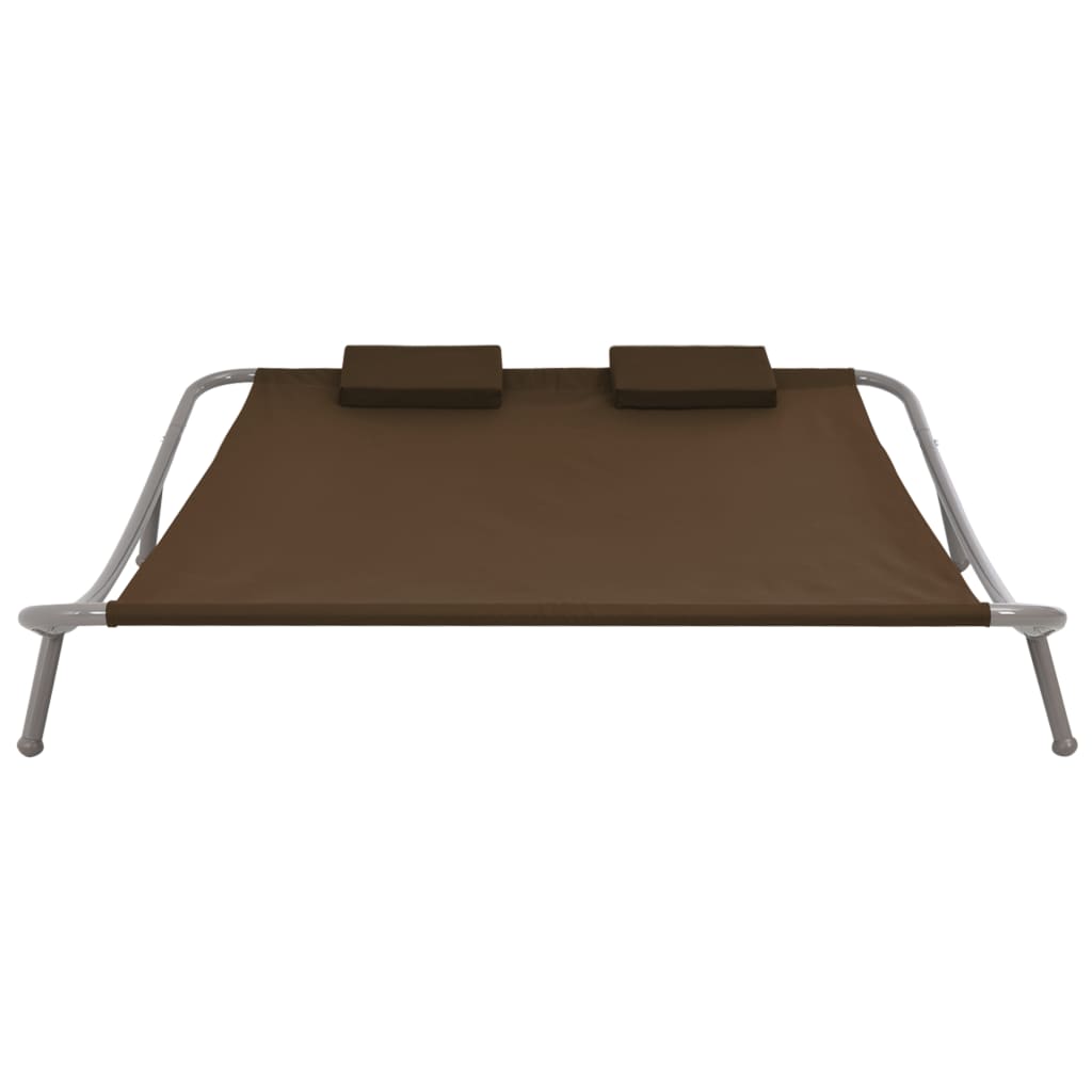 vidaXL Lit de jardin Marron 200x173 cm Acier