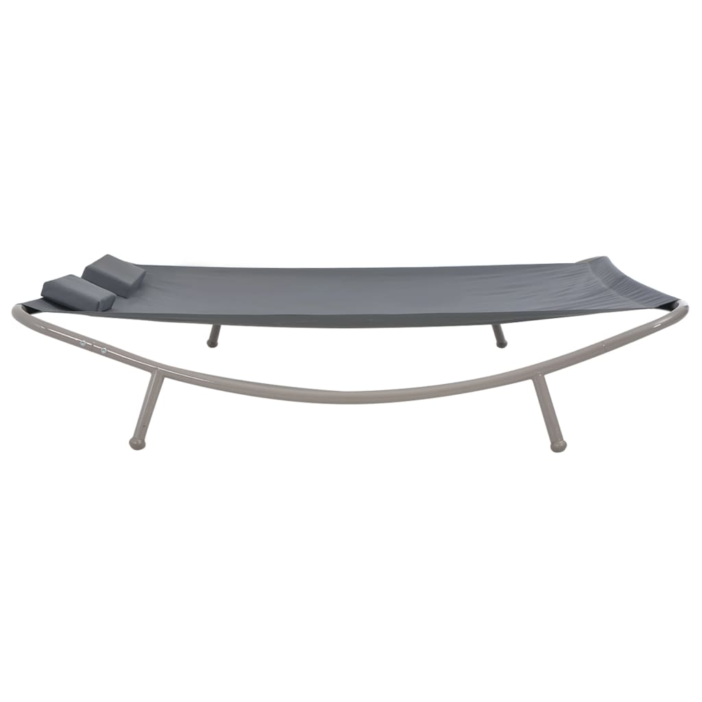 VidaXL - vidaXL Loungebed tweepersoons 200x173x45 cm staal antraciet