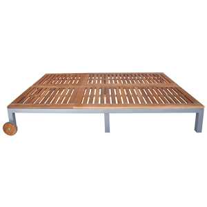 vidaXL Double Sun Lounger Solid Acacia Wood