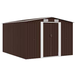 vidaXL aiakuur 257 x 298 x 178 cm metallist, pruun