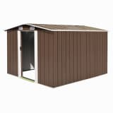 vidaXL Capanno da Giardino 257x298x178 cm in Metallo Marrone