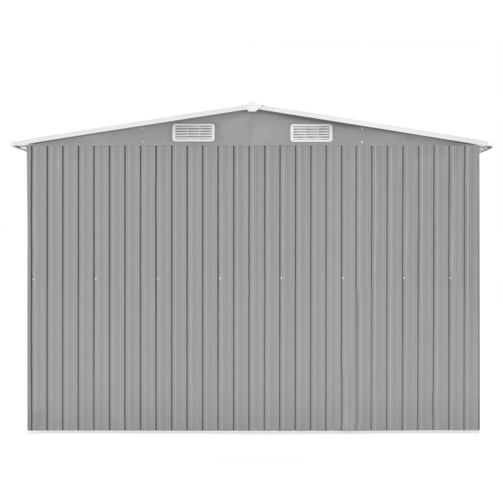 Thumbnail - vidaXL Gerätehaus 257x392x181 cm Metall Grau