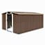  vidaXL barna fém kerti fészer 257 x 392 x 181 cm termék 2. képe