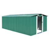 vidaXL Abrigo de jardim 257x497x178 cm metal verde