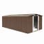  vidaXL barna fém kerti fészer 257 x 489 x 181 cm termék 2. képe
