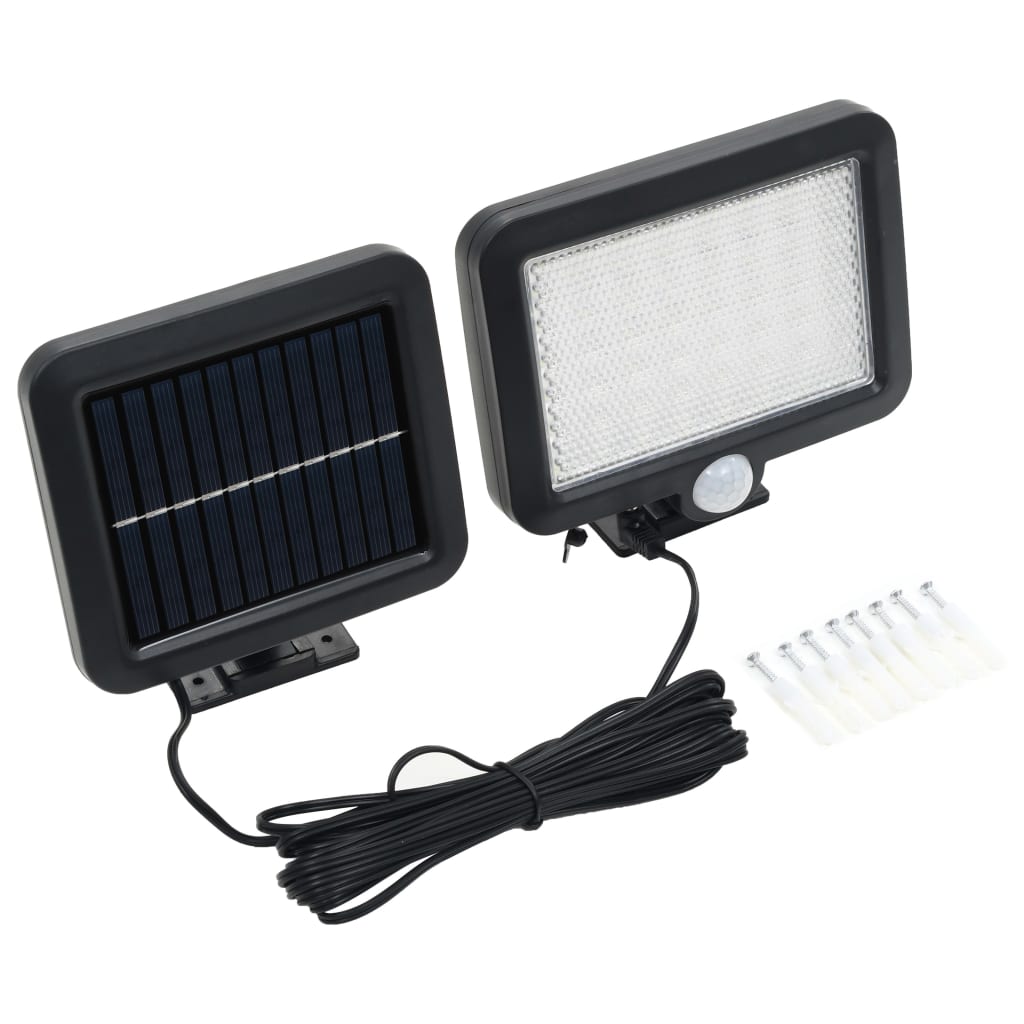 vidaXL Lampa solara cu senzor de miscare, lumini LED, alb
