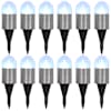 vidaXL p&auml;ikesepatareidega maapinnavalgustid, 12 tk LED-tuled, valge