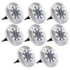 vidaXL p&auml;ikesepatareidega maapinnavalgustid, 8 tk LED-tuled, valge