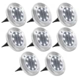 vidaXL Solární světlo k zapíchnutí do země 8 ks LED bílá