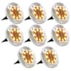 vidaXL p&auml;ikesepatareidega maapinnavalgustid, 8 tk LED-tuled, soe valge
